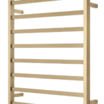 Premium Brushed gold Heated Towel Rack - 8 Bars, Square Design, AU Standard, 1000x850mm Wide