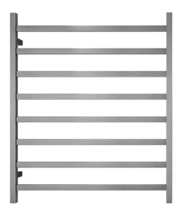 Premium Gunmetal Heated Towel Rack – 8 Bars, Square Design, AU Standard, 1000x850mm Wide