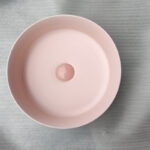 2020 Matte Pink Round 360 mm Dia top counter basin porcelain sink