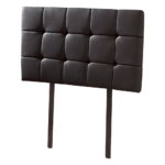 PU Leather Single Bed Deluxe Headboard Bedhead - Black