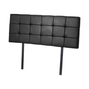 PU Leather Double Bed Deluxe Headboard Bedhead – Black