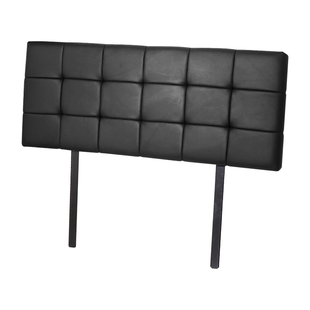PU Leather Queen Bed Deluxe Headboard Bedhead – Black