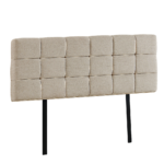 Linen Fabric Queen Bed Deluxe Headboard Bedhead - Beige