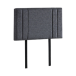 Linen Fabric Single Bed Deluxe Headboard Bedhead - Grey