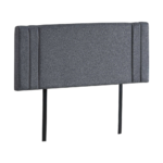 Linen Fabric Double Bed Deluxe Headboard Bedhead - Grey