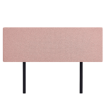 Linen Fabric King Bed Deluxe Headboard Bedhead - Pale Pink