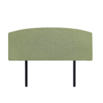 Linen Fabric Double Bed Curved Headboard Bedhead - Olive Green