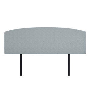 Linen Fabric King Bed Curved Headboard Bedhead – Stone Grey