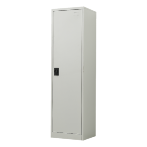 Single-Door Metal Tall Cabinet Shelf Storage for Home Office Gym