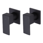 Bathroom Shower Bath Hot and Cold Square Mixer WATERMARK Certified in Black