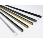 Glass Shower Screen 120cm Floor Channel in Black