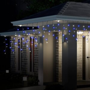 300 LED Icicle Flashing Lights available in 4 Colors – Cool White