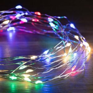 Battery Operated 30 LED Wire Pin Lights ‚Äì 3m, available in 3 Colors – Warm White