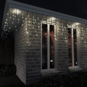 Solar 400 LED Icicle Lights available in 3 Colors – Multicolor