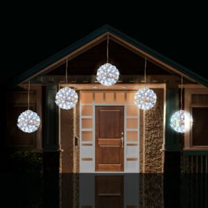 LED Twinkle Petal Balls 10cm 5-Pack Cool-Warm White or Multicolor – Multicolor