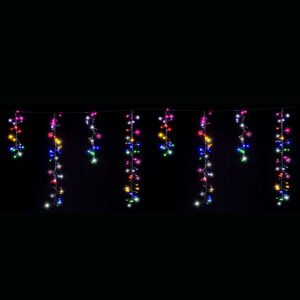 LED Dancing Cluster Icicles 9m Available in 2 Options – Multicolor (6 Colors)