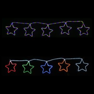 LED Ropelight 5 Stars Chain available in 2 Colors – RGBYW