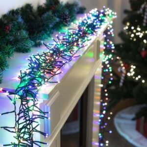 Battery Operated LED Cluster Lights ‚Äì 200 LEDs, Multicolor or Warm White – Cool White