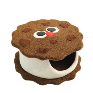 Adorable Cookie-Shaped Cat Bed – Cozy and Playful Pet Hideout (50×20 cm)