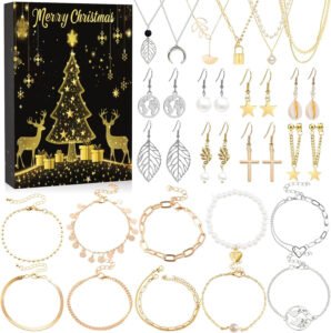 Elegant Jewelry Advent Calendar – Necklaces, Earrings, and Bracelets Gift Set