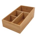 Bamboo Storage Box with 4 Slots