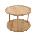 Bamboo Lazy Susan Turntable 2 Tiers