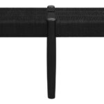 Kelly Loom Oak Bench (Black)