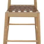 Elliot Leather Kitchen Counter Stool (Natural)
