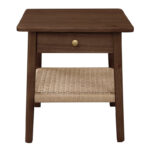 Kelly 1-Drawer Bedside Table (Walnut)