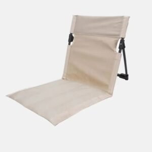 White Outdoor Folding Lawn Chair with Backrest – Lightweight, Portable Camping Chair, Beach & Park Recliner, Easy-to-Carry for Relaxing Outdoors