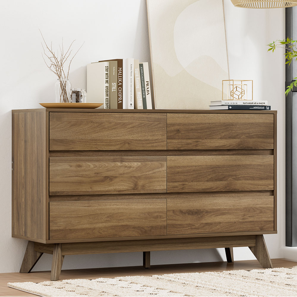 Artiss 6 Chest of Drawers – XAVI Walnut