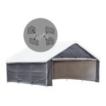 Samland Enclosure Kit (Side Wall Accessory Only) for Portable Double Carport Canopy 18x20FT