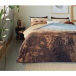 Brown Cotton Sateen Brown Quilt Cover Sets by Bedding House Queen
