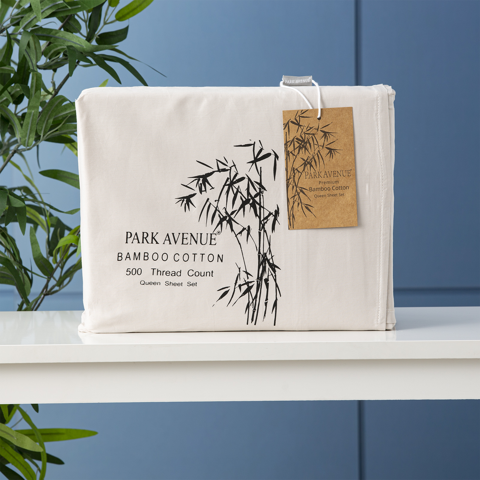 Bamboo Cotton 500 Thread Count Dove Sheet Sets by Park Avenue King Single