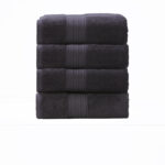 Brentwood 650 GSM Low Twist 4 Piece Carbon Bath Towel by Renee Taylor