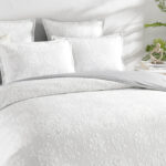 Chloe Jersey Jacquard Ivory Quilt Cover Set by Renee Taylor King