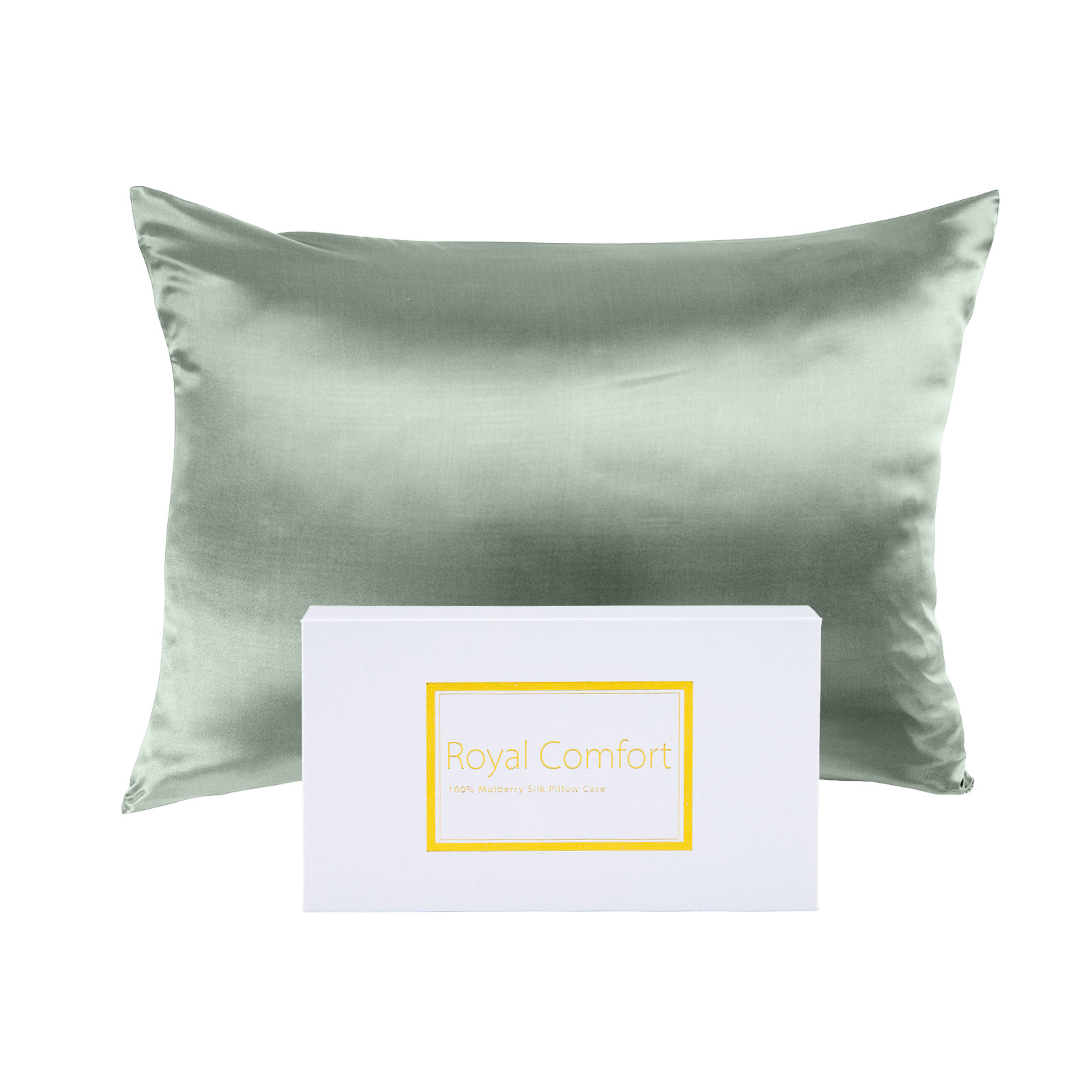 Royal Comfort Pure Silk Pillow Case 100% Mulberry Silk Hypoallergenic Pillowcase – Sage