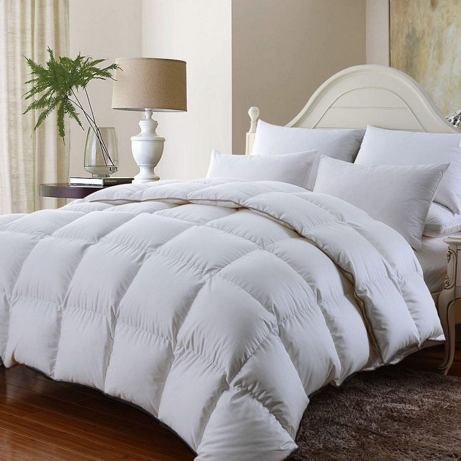 Royal Comfort 350GSM Luxury Soft Bamboo All-Seasons Quilt Duvet – Super King – White