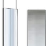 Full-Length Mirror Long Standing for Bedroom and Bathroom (106 x 35 cm, Black)