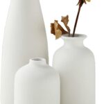 Ceramic Set of 3 Modern White Vases for Home D�cor