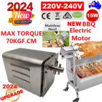 Electric BBQ Rotisserie Motor Spit Stainless Steel BBQ Campfire Motor AU Plug