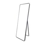 Metal Rectangle Black Free Standing Mirror - 50cm x 170cm