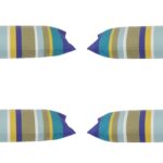 Pack of 4 Corban Royal  Rectangle 35x70cm Striped Multicoloured Cushion Cover