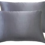 Luxury Pillowcase 2 Pack - 100% Pure Mulberry Silk on Both Sides - Charcoal
