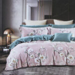 400TC Cotton Sateen Quilt Cover Set Grace King