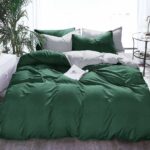 1000TC Reversible King Size Green and Grey Duvet Quilt Cover Set