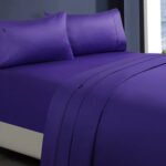 1000tc egyptian cotton 1 fitted sheet and 2 pillowcases king violet