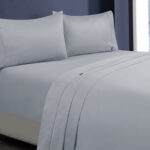 1000tc egyptian cotton 1 fitted sheet and 2 pillowcases queen silver