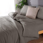 Microflannel duvet cover and sheet comb set king charcoal