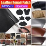 2X Self Adhesive Leather Repair Patches Kit for Sofa Couch Auto Interior Use - Brown
